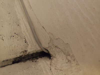 Through-going hole in the foundation