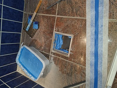 Bathroom under inspection