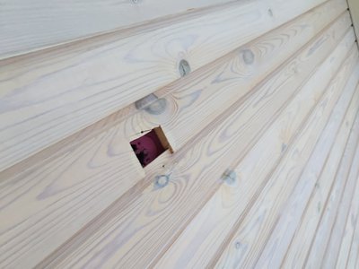 Wall with visible damage in the wall