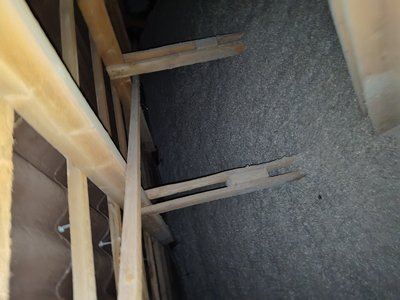 Demolished materials documented in the inspection area