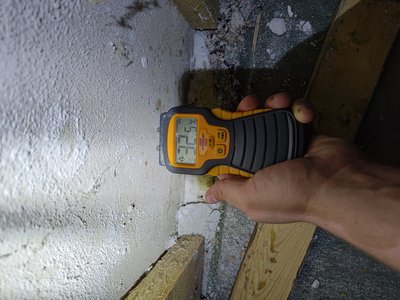 Moisture content checked at the basement