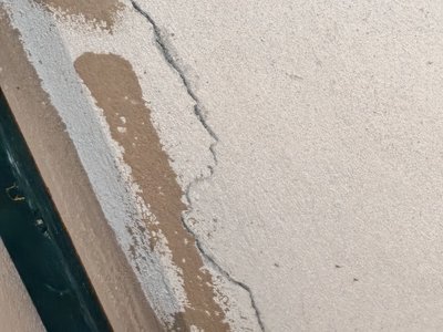 Foundation crack #4 — visible displacement in masonry