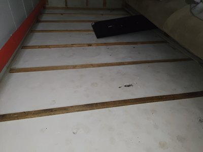 Construction condition exposed in the basement