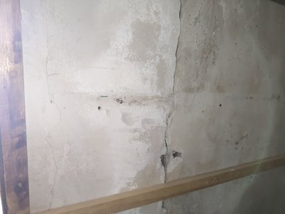 Through-going hole in the basement