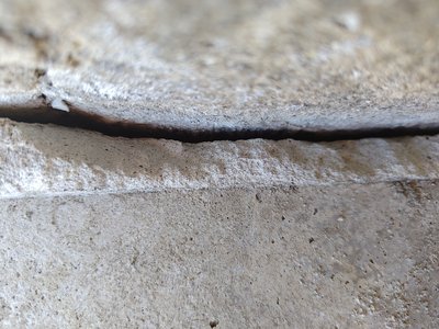 Visible hole in the exterior wall — documentation