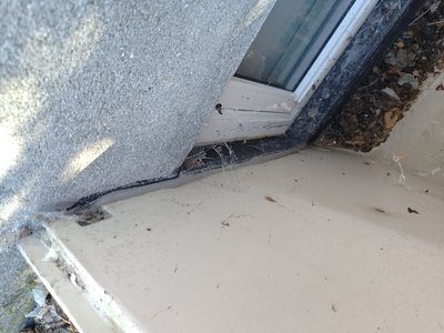 Damaged window — documentation of damage