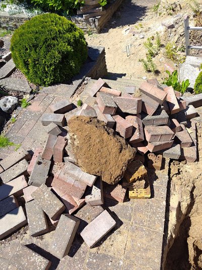 Photo documentation of asbestos find — taken during inspection