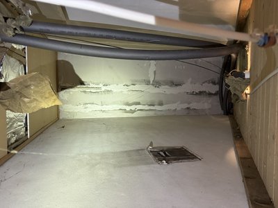 Konstruktionens tilstand blotlagt i loftet